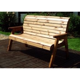 Charles Taylor 3 Seater Winchester Bench with Brown Cushions - Size: 170 x 74 x 98cm - Wilko - thumbnail 6