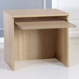 R White Cabinets Home Office Desk with Keyboard Tray Brown - Size: 72 x 85 x 54cm - Wilko - thumbnail 1