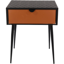 Core Products Jupiter Single Drawer Copper and Black Metal Bedside Cabinet - Wilko - thumbnail 4