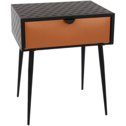 Core Products Jupiter Single Drawer Copper and Black Metal Bedside Cabinet - Wilko - thumbnail 3