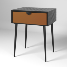 Core Products Jupiter Single Drawer Copper and Black Metal Bedside Cabinet - Wilko - thumbnail 6