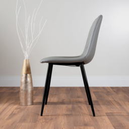 Furniturebox Arona Solara 4 Seater Round Dining Set Black and Grey - Wilko - thumbnail 5
