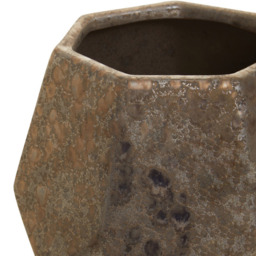 Premier Housewares Salvo Ceramic Planter Large - Size: 20 x 20 x 19cm - Brown - Wilko - thumbnail 5