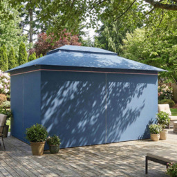 Outsunny 3 x 4m Dark Blue Double Roof Garden Gazebo - Wilko - thumbnail 4