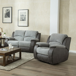 New Charleston Grey Fabric Manual Recliner Chair - Size: Single - Wilko - thumbnail 5