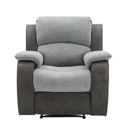 New Charleston Grey Fabric Manual Recliner Chair - Size: Single - Wilko - thumbnail 2