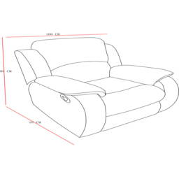 New Charleston Grey Fabric Manual Recliner Chair - Size: Single - Wilko - thumbnail 6