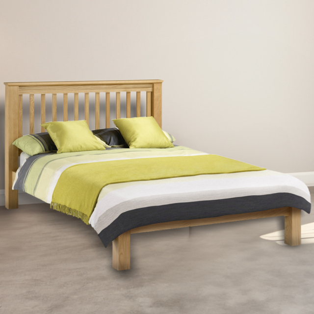 Julian Bowen Amsterdam King Size Oak Low Foot End Bed Frame - Wood - Wilko - image 1