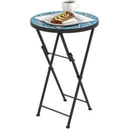 Outsunny Blue Mosaic Folding Garden Coffee Table - Size: 55 x 35.5 x 35.5cm - Wilko - thumbnail 3