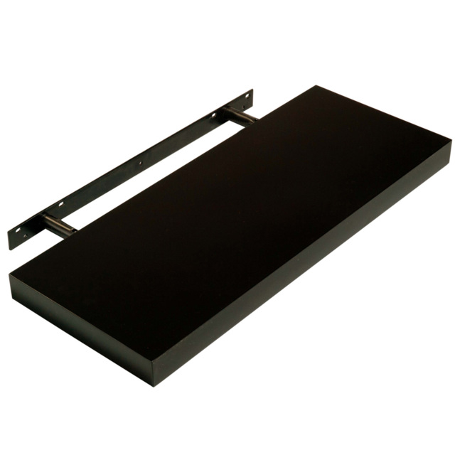 My Home Gloss Black Floating Shelf Kit 90cm - Wilko - image 1