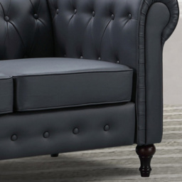 Richland 2 Seater Grey Leather Sofa - Artemis Home - Wilko - thumbnail 4