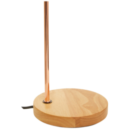 Premier Housewares Matte Black Curved Table Lamp - Size: 25 x 15 x 40cm - Gold - Wilko - thumbnail 7