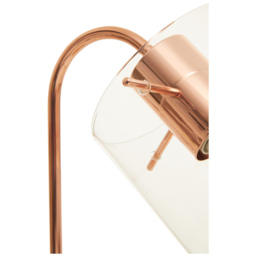 Premier Housewares Matte Black Curved Table Lamp - Size: 25 x 15 x 40cm - Gold - Wilko - thumbnail 5