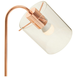 Premier Housewares Matte Black Curved Table Lamp - Size: 25 x 15 x 40cm - Gold - Wilko - thumbnail 6