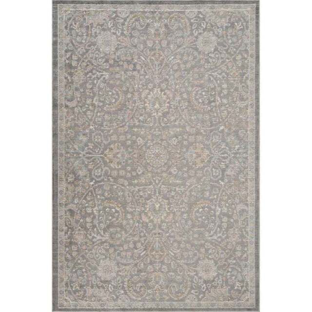 Desire Rugs Maia Grey Floral Non Slip Rug 160 x 240cm - Wilko - image 1