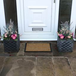 JVL Lines Tuffscrape Coir Mat 40 x 60cm - Size: 41 x 61cm - Brown - JVL Homewares - Wilko - thumbnail 3