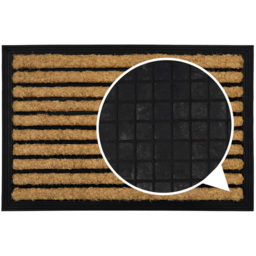 JVL Lines Tuffscrape Coir Mat 40 x 60cm - Size: 41 x 61cm - Brown - JVL Homewares - Wilko - thumbnail 5