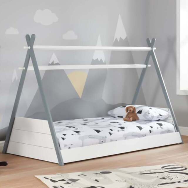Teepee Single White Childrens Bed Frame - Birlea - Wilko - image 1