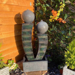 Tranquillity Compact Friendship LED Water Feature - Size: 77 x 34 x 22cm - Grey - Wilko - thumbnail 3