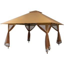 Costway 4 x 4m Brown Pop Up Gazebo with Mesh Sidewalls - Wilko - thumbnail 3