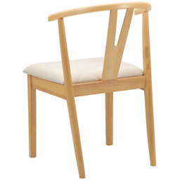 vidaXL Set of 2 Natural Rubberwood Dining Chairs - Brown - Wilko - thumbnail 5