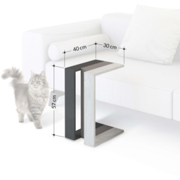 Decortie Muju Oak C Shape Side Table - Size: 57 x 30 x 40cm - Cream - Wilko - thumbnail 7