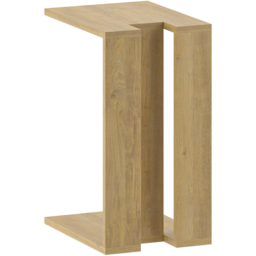 Decortie Muju Oak C Shape Side Table - Size: 57 x 30 x 40cm - Cream - Wilko - thumbnail 3
