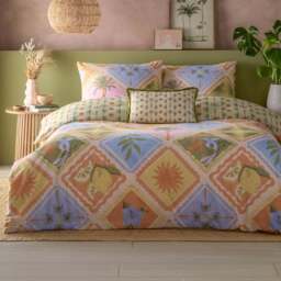 furn. Tropicala King Size Multicolour Printed Duvet Set - Wilko - thumbnail 1