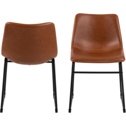 Florence Oregon Set of 2 Brown Dining Chair - Furniture To Go - Wilko - thumbnail 4