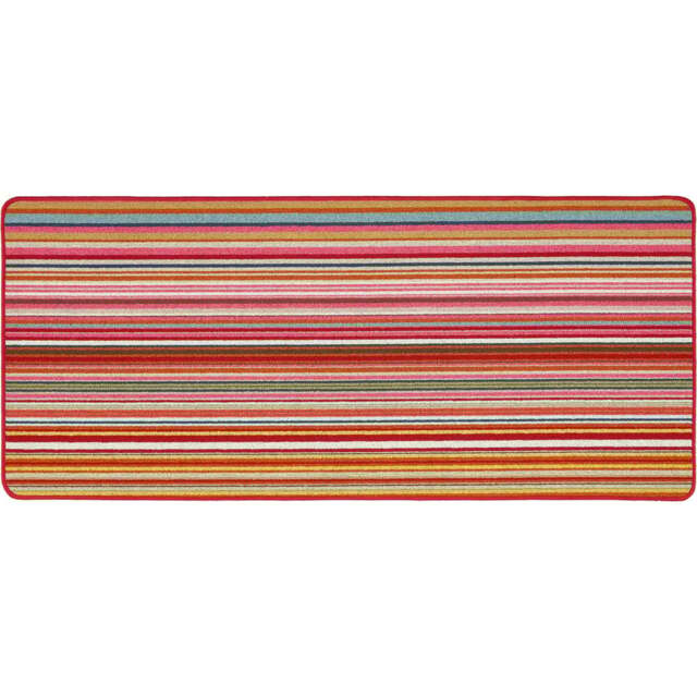 My Mat Candy Multicolour Bright Stripe Stain Resistant Mat 67 x 200cm - Wilko - image 1