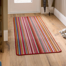 My Mat Candy Multicolour Bright Stripe Stain Resistant Mat 67 x 200cm - Wilko - thumbnail 3