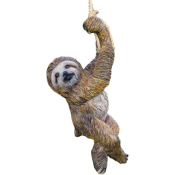 Marco Paul Swinging Sloth Garden Ornament - Size: 20 x 20 x 10cm - Brown - Wilko