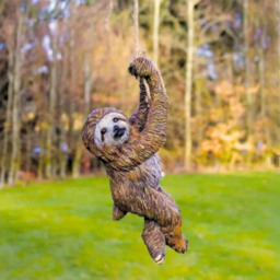 Marco Paul Swinging Sloth Garden Ornament - Size: 20 x 20 x 10cm - Brown - Wilko - thumbnail 3
