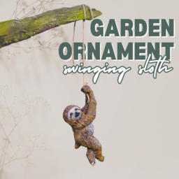 Marco Paul Swinging Sloth Garden Ornament - Size: 20 x 20 x 10cm - Brown - Wilko - thumbnail 5