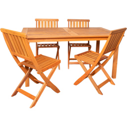 Samuel Alexander 4 Seater Patio Dining Set Natural - Brown - Wilko - thumbnail 3