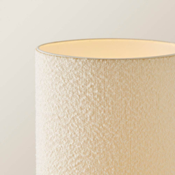 ValueLights Ash Cream Boucle Midi Floor Lamp and Bulb - Size: 130 x 26.5 x 26.5cm - White - Wilko - thumbnail 5