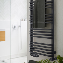 Terma Alex Modern Grey Heated Towel Rail 1580 x 500mm - Size: 158 x 50 x 12cm - Wilko - thumbnail 7