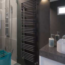 Terma Alex Modern Grey Heated Towel Rail 1580 x 500mm - Size: 158 x 50 x 12cm - Wilko - thumbnail 5