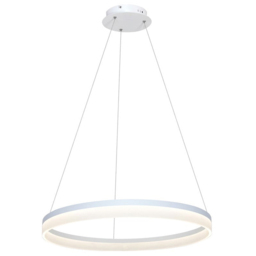 Milagro Ring White LED Pendant Lamp 230V - Size: 60 x 60 x 90cm - Wilko
