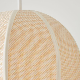 ValueLights Belle Woven Fabric Ball Easy Fit Ceiling Pendant Lamp Shade - Size: 28.5 x 28 x 28cm - Cream - Wilko - thumbnail 5
