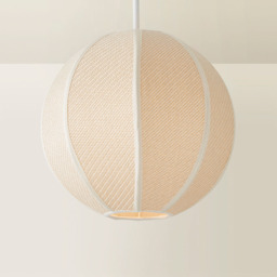 ValueLights Belle Woven Fabric Ball Easy Fit Ceiling Pendant Lamp Shade - Size: 28.5 x 28 x 28cm - Cream - Wilko - thumbnail 6