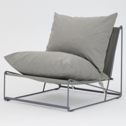 Home Detail Marina Grey Steel Garden Chair with Cushions - Size: 1 Seater - Wilko - thumbnail 3