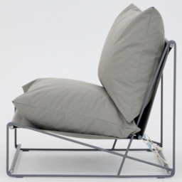 Home Detail Marina Grey Steel Garden Chair with Cushions - Size: 1 Seater - Wilko - thumbnail 4