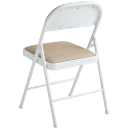 Set of 6 Beige Folding Metal Dining Chairs - MCC - Wilko - thumbnail 4