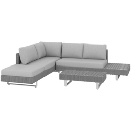 Outsunny 5 Seater Light Grey Cushion Rattan Wicker Sofa Set - Wilko - thumbnail 3