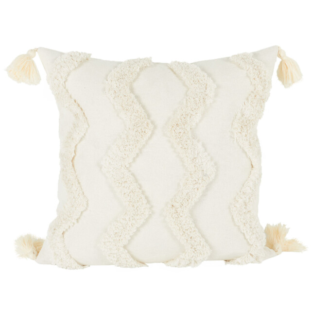 Aliyah Tufted Chevron Cushion - Natural - My Home - Wilko - image 1