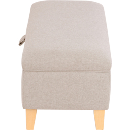 Living and Home 2 in 1 Cream Linen Upholstered Storage Ottoman - Size: 34 x 71 x 37cm - Wilko - thumbnail 5