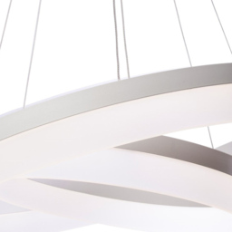 Milagro Ring White LED Pendant Lamp with Remote 230V - Size: 60 x 60 x 90cm - Wilko - thumbnail 4