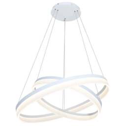 Milagro Ring White LED Pendant Lamp with Remote 230V - Size: 60 x 60 x 90cm - Wilko