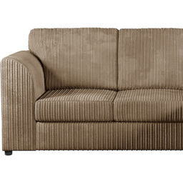 Luxor 4 Seater Coffee Jumbo Cord Full Back Right Hand L Shape Corner Sofa - Cream - Wilko - thumbnail 5